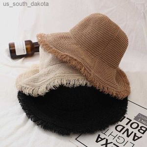 Mode Frauen Panama Hüte für Frauen Breite Große Krempe Strand Sonnenhüte mit Mode Solide Visier Hut Str Kappe Weiblichen eimer Hut L230523