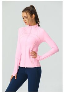 Align Lu Define Yoga Women Jacket Long Sleeve Sports Coat Exercise Outdoor Fitness Jackets Solid Zip Up Athletic Sportswear Quick Dry Gym Activewear Lady