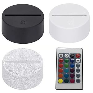 Światła RGB LAVE LAMP Baza Dekoracje 3D Illusion 4 mm panel akrylowy AA Bateria lub DC 5V USB Nights Light Party Nowy Rok