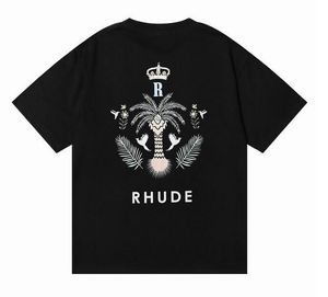 2024 new rhude luxury brand rhude shirt summer collection rhude t shirt oversize heavy fabric dress top quality t shirtE636