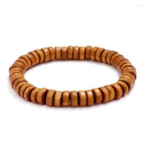 Braccialetti con ciondoli Cerchio singolo con perline Credi nel braccialetto di ornamento buddista in legno Piccoli gioielli regalo
