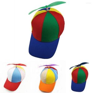 Boll Caps 1pc Fashion Colorful Bamboo Dragonfly Patchwork Baseball Cap Kids Helicopter Propeller Funny Cotton Parent-Child Snapback Hats