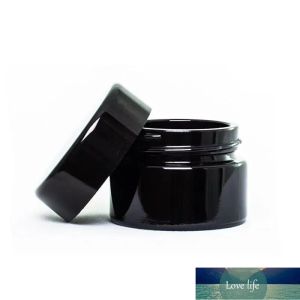 Black Glass Jar Bottle 5ml 10ml 15ml 20ml 30ml 50ml with Classic Screw Lid Empty Dab Jars Concentrate Container Simple