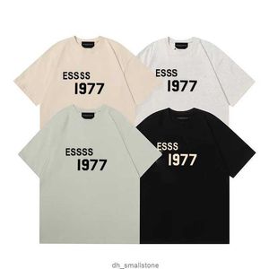 Ess 1977 77 Designer Tide Mens T Shirts Bust Letter Print Laminado Short Sleeve T-shirt Casual 100% Pure Cotton Tops for Men and Womenytrr