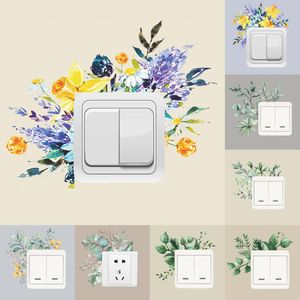 Decor Wall Paper Long Lasting Wall Mural Colorfast Plant Flower Switch Adesivo decorativo da parete Autoadesivo