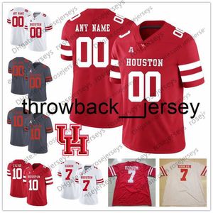 Thr Custom Houston Cougars College Football Sömde valfritt nummer Namn Rödvit Grey #7 Case Keenum 10 ED Oliver 4 D'eriq King Uh Jersey