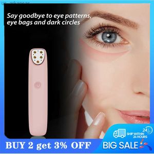 EMS Beauty Eye Massager Electric RF Anti-Aging Rugas Remove Dark Circle Face Skin Care Heating Vibration Portable Massage Pen L230523