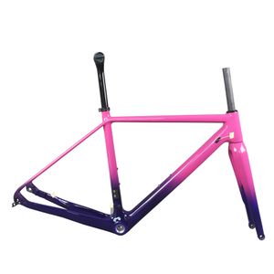 Custom Paint Design Gravel Bike Frame GR029 Flat Mount Disc BSA Bottom Bracket Available Size 49/52/54/56/58cm