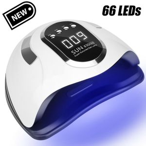 Suszarki paznokci Sun X10 Max UV Lampa LED do szybkiego suszenia żelowa suszarka 66leds Używanie domu lód z automatycznym czujnikiem Manicure Salon 230606