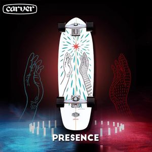 Scooter Parts Accessories carver Surf Land Skateboard CX4 CX7 Maple Single Kick Carving Cruiser Skate board Longboard Pumping Cool Side Sport Street Outdo 230605