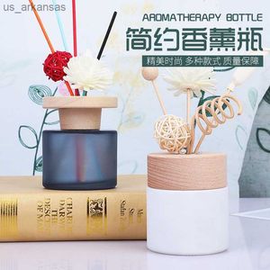 1 pz 140 ml bottiglia vuota diffusore di fragranze per la casa con tappi in legno contenitore in vetro diffusore a lamella bottiglia diffusore di olio essenziale L230523