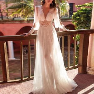 Casual Dresses White Wedding Party Dress Bride Robe Ladies High Waisted V Neck Sexy Elegant Women's Long Style Prom Gowns Evening