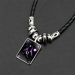 Hänghalsband 12 Constell Horoscope Glow in the Dark Sign Fashion Jewelry Women Mens Necklace Will and Sandy Drop Delivery Pendan Dhpti