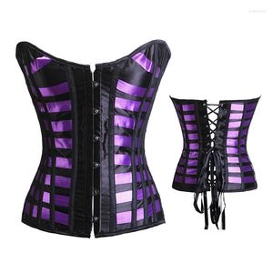 Bustiers Corsets 2023 Woman's Gothic Corset Bone Standed Sexy Red Purple Punk Plus Size S-2XL