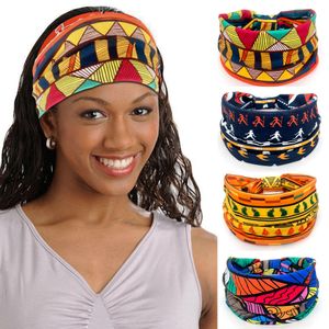 Headwear Hair Accessories African Pattern Print Headband för Women Twist Style Band Ladies Salon Make Up Head Wrap Turban Girls Accessor 230605