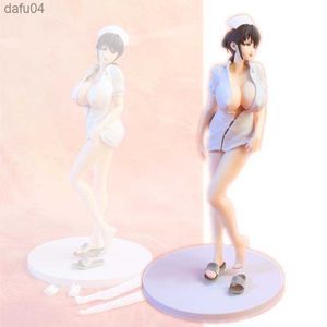 Native Beautiful Girl Series Asami Akabane Nurse Outfit Standing PVC Figur Anime Sexig Collection Model Doll Toy Desk Ornament L230522