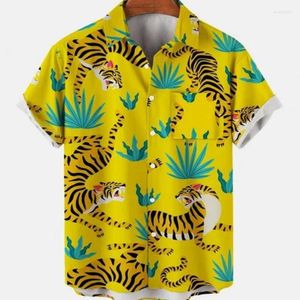 Camicie casual da uomo Camicia hawaiana oversize floreale da uomo Animal Reserva per uomo Abbigliamento Immagini Stampa vacanze Designer Dazn Fashion