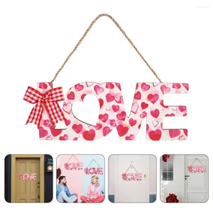 Decorative Flowers Day Valentines Sign Hanging Decor Valentine Door Decorations Love Wooden Plaque Outdoor Signs Porch S Welcome Front