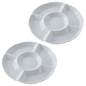 Плотные наборы 2pcs Dry Fruit Plate Awartizer Arving Derbing Dray Soider Dired Candy Platter