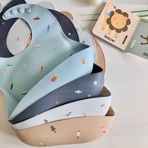 BIBS Cloths Klasa spożywcza silikonowa wodoodporna śliniona nowonarodzona ślina fartuch Ręcznik Regulowany bekrowa tkanina dziecięca Bandana BPAFREE G220605