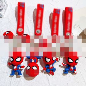 New Inverted Super Hero Spider Keychain Creative Drip Glue Super Hero Silicone Pendant Car Couple Pendant Wholesale