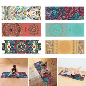 Yoga paspaslar mikrofiber yoga battaniyesi hızlı kuru baskılı spor mat battaniye kaymaz katlanabilir ter emici ev spor salonu kapalı spor malzemeleri 230605