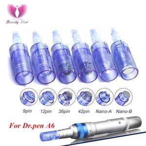 Aghi per tatuaggio 10/50Pcs Dr.pen Ultima A6 Ago di ricambio Nano Cartucce Cura della pelle a baionetta Microneedle Derma Pen Tattoo Kit Micro aghi 230606