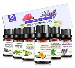 Lieferung 6 Stück 10 ml reine ätherische Öle Set natürliche Aromatherapie-Düfte Kit Aroma Spa4568922
