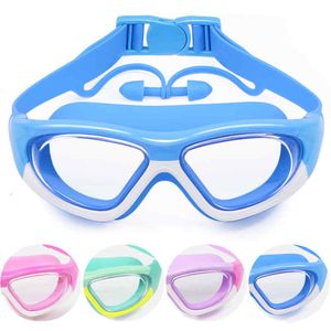 Occhialini da immersione Occhialini da nuoto per bambini Bambini 3-14 anni Occhiali da piscina anti-appannamento anti-UV con visione ampia con tappi per le orecchie Occhiali da immersione per sport all'aria aperta 230606