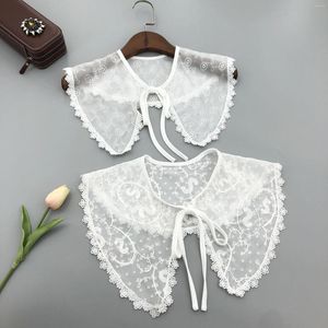 Fliegen Vintage Stickerei Hemd Abnehmbare Kragen Schal Für Damen Große Revers Gefälschte Kragen Schulter Wraps Abnehmbare Falsche