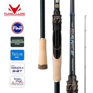 Varas giratórias PURELURE DANCE S822H ML H Vara giratória para baixo de alto carbono Vara de pesca de arremesso longo em FUJI Acessórios Plus Spinning Reel 230605