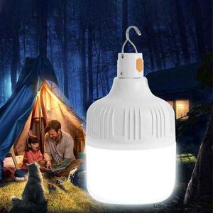 Sensorbelysning Portabla campinglampor laddningsbar lampa LED -ljus Lykta Nödlampan Högtält Lysningsficklightutrustning BULB R230606