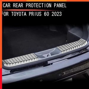 Novo protetor de pedal protetor de placa de tronco traseiro 2 peças para Toyota Prius 60 série 2023 2024 preto escovado prata