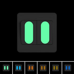 Glow in the Dark Switch Panel Button Sticker DIY Luminous Indicating Strip Night Light Wall Decorative Sticker Home Decor Decal