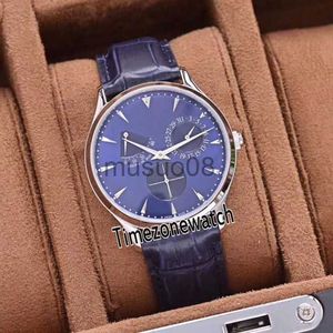Other Watches Master Ultra Thin Rserve de Marche Q1378420 Automatic Mens Watch Steel Case Silver Dial Power Reserve Stick Leather Timezonewatch E68a1 J230606