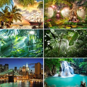 Papéis de parede personalizados Papel de parede mural Plantas Cachoeira Natureza Paisagem Pintura de parede Sala de estar TV Sofá Quarto Estudo Decoração de casa Papéis