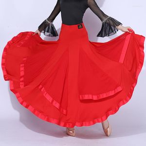 Roupas de palco 2 cores saia de dança de salão para adultos roupas de competição de dança padrão baile de formatura valsa VDB6824