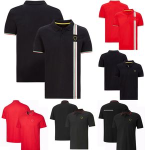 Polo con risvolto della squadra F1 T-shirt da corsa per piloti di Formula 1 Maniche corte Appassionati di auto T-shirt oversize traspiranti estive Maglie da uomo