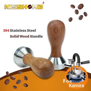 Tools Mini Dalbergia Odorifera Wooden Tamper For Kamira Espresso Maker Powder Hammer 32.8mm Stainless Steel Base Coffee Accessories