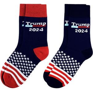 8 Style Trump 2024 Socks Partia Favor Prezydent Maga Trump List Strabilsed Striped Stars Us Flag Sport Socks