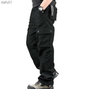 ズボンの男性カーゴズボンメンズカジュアルマルチポケットミリタリー全体の屋外ゆるい長いズボンジョガーカモアーミー戦術パンツl230520