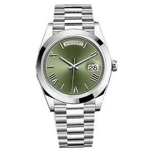 Trusty watch Mens watches 40mm DD Automatic 2813 movement Olive dial Men watch Stainless steel Women watches Lady Wristwatch With box papers Montre de luxe watch