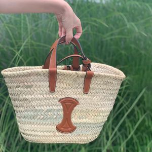 Top quality TRIOMPHE classic Shopping Designer purses handbag top handle bag cross body totes Womens weave Shoulder clutch crochet bags Beach Bags Raffia Straw mens