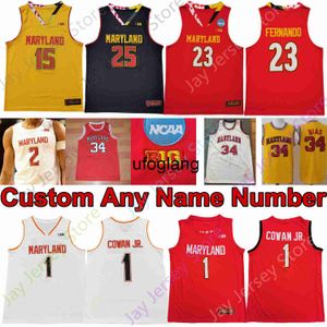 coe1 2023 Maryland Terrapins Stats Basketball Jersey NCAA College Anthony Cowan Jr. Jalen Smith Eric Ayala 34 Len Bias Chol Marial Aaron Wiggins