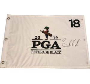 BROOKS KOEPKA Autogramm mit Autogramm, Sammlerstück, MASTERS Open-Golf-Pin-Flagge