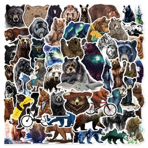 50Pcs Art Bear Stickers Personality Animal Ursidae Graffiti Stickers for DIY Luggage Laptop Skateboard Motorcycle Bicycle Stickers