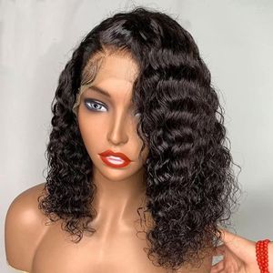 Deep Wave Bob Wig Brazilian Human Hair Lace Front Wigs Pre Plucked 13X4 Frontal 5x5 Closure For Black Women