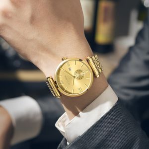 Orologio da uomo Orologio di alta qualità di design con diamanti di lusso Orologio meccanico in acciaio materiale sbiadito Batteria al quarzo