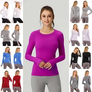 Yoga långärmad kvinna t-shirt tätt sport snabbt teknisk full stretchträning t-shirts hög elasticitet gym toppar populära snabba hastighet tee flicka