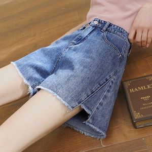 Kadınlar Kotu Kadın Denim Şort Yüksek Bel Kore tarzı Giysiler Kadın Etek Pantolon Kısa Y2K Sokak Giyim Hanbok Trendyol Pant Jean